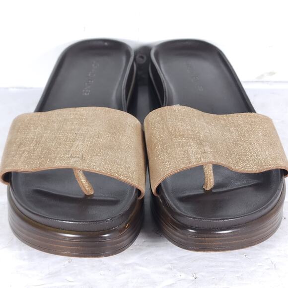 Donald J. Pliner Women’s Fiji US 7,5M Bronze Metallic Leather Wedge Sandals - Picture 5 of 16